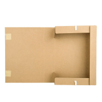 得力(deli)10只50mm高质感牛皮纸档案盒 党建资料盒 加厚文件收纳盒 财务凭证盒 办公用品27045