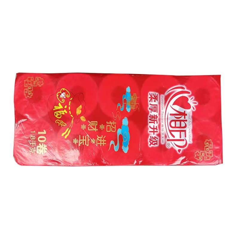心心相印卷纸卫生纸卷筒纸3层 180g/卷*10卷 (1提)