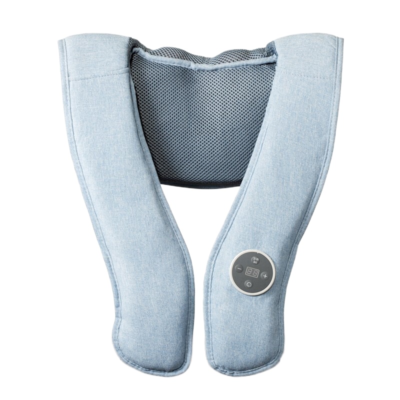 小熊(Bear)肩颈椎按摩披肩热敷款 颈部背部腰部肩膀家用捶背按摩仪 AMQ-A01X1 蓝色