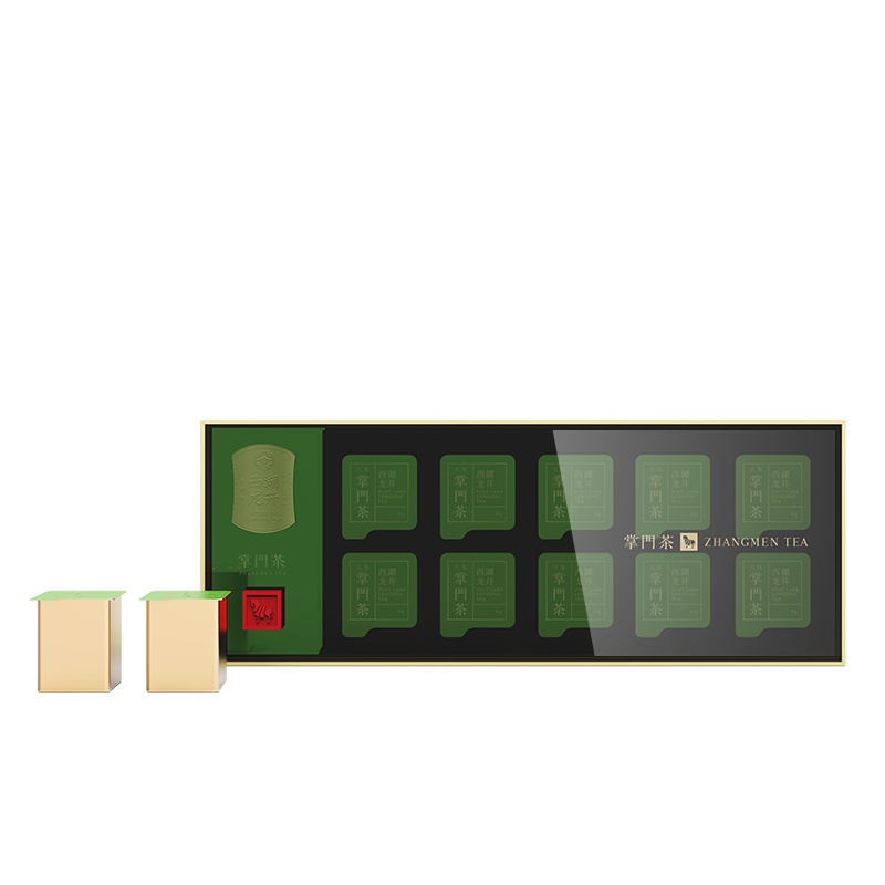 [2021新茶]八马掌门茶 春茶 绿茶西湖龙井茶叶 10罐礼盒装40g