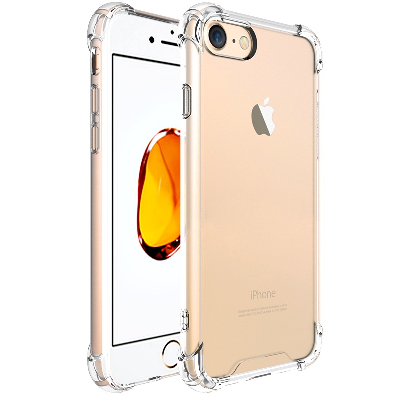 ESCASE 苹果iphone8plus/7Plus手机壳苹果8P/7Plus透明保护套 硅胶防摔软壳 高透气垫防摔