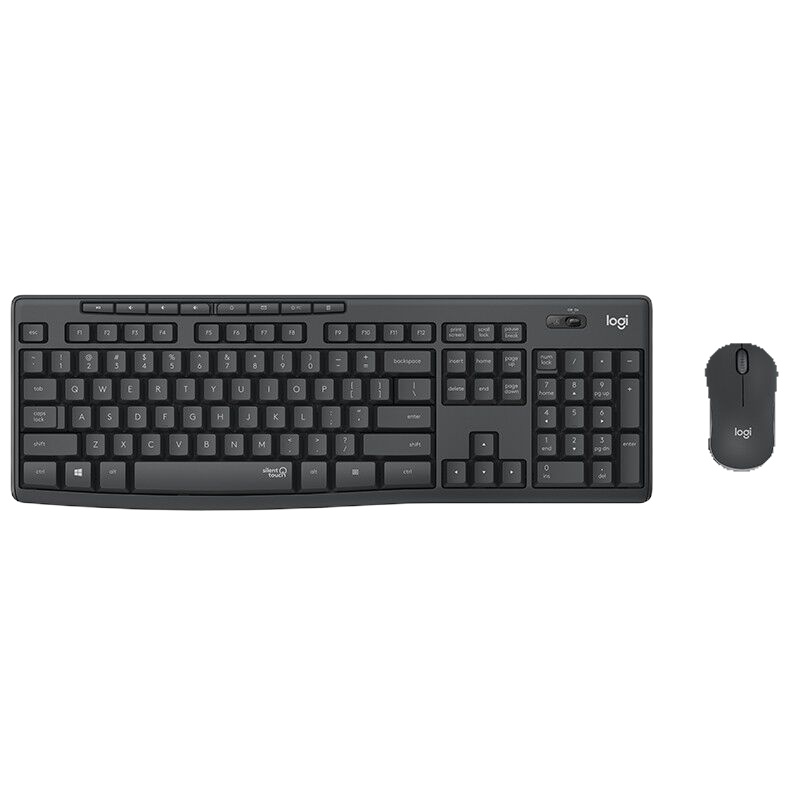 [自营官方旗舰店]罗技MK295 键鼠套装 无线轻音键鼠套装黑