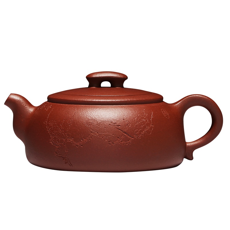 金镶玉 曹静玲老师手作 名家手工宜兴紫砂壶 刻绘泡茶壶茶具陶瓷功夫紫沙壶带过滤沏茶壶 曹静玲新桥壶