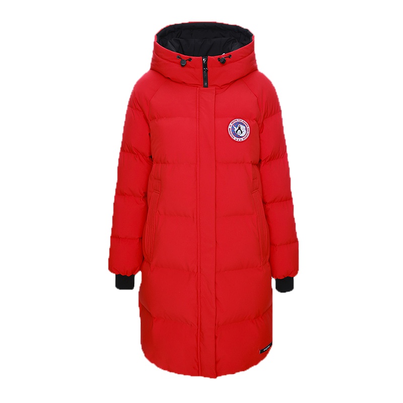 高梵羽绒服女中长款2019新款连帽韩版时尚白鸭绒冬季保暖加厚外套