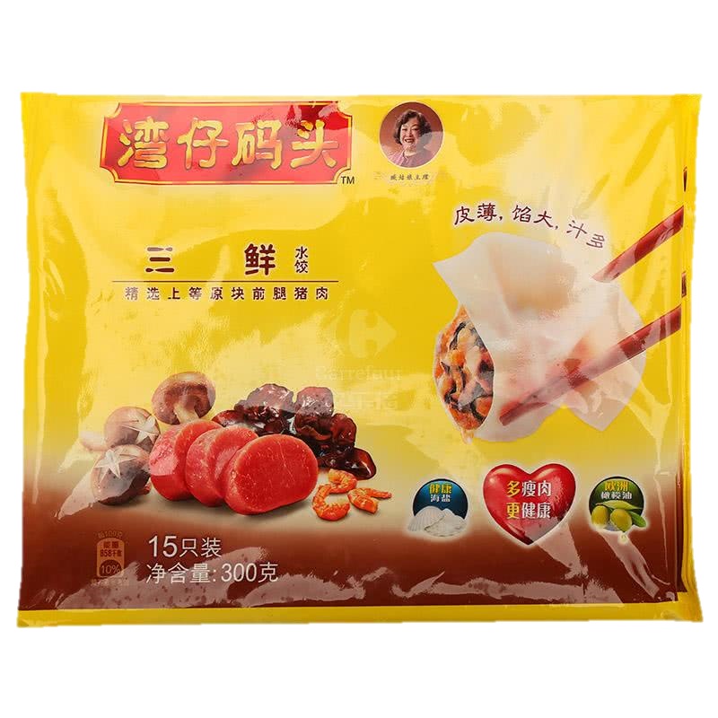 湾仔码头三鲜猪肉水饺300克