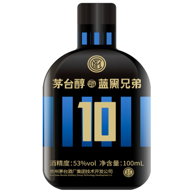 [苏宁自营]茅台醇蓝黑兄弟53度100ml柔和酱香型白酒 国际米兰限定 号码随机 贵州茅台酒厂集团