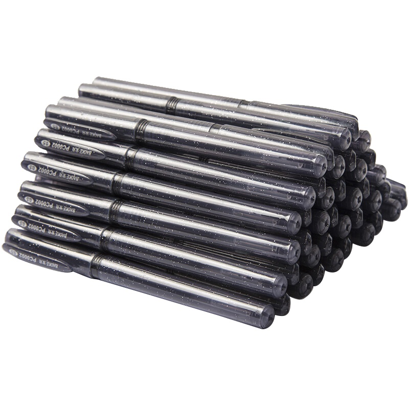 宝克(baoke) PC0002中性笔40支装黑色签字笔水笔学生办公用品书写顺滑 0.5mm