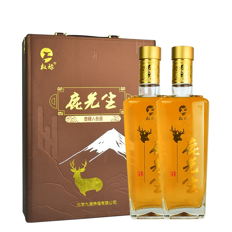 权禄(quanlu) 鹿鞭人参酒 38度 900ml 450ml /2 自产原料 鹿场直销 非保健酒