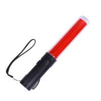 趣行 交通安全指挥棒 全红色26cm(充电款配充电器)多功能道路警示指挥用应急荧光闪光LED灯消防棒