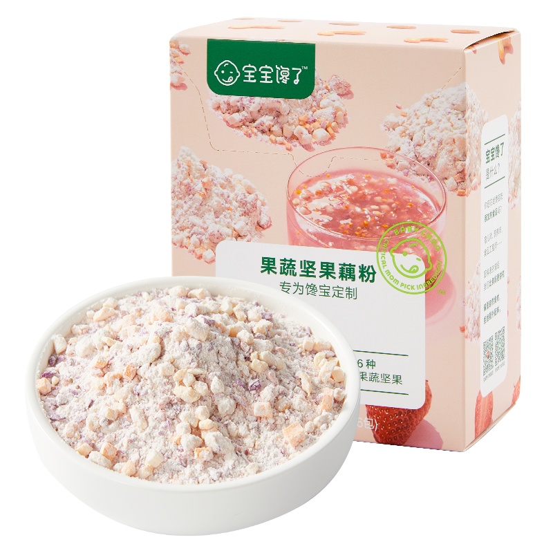 宝宝馋了无添加果蔬坚果藕粉粉羹单盒装120g