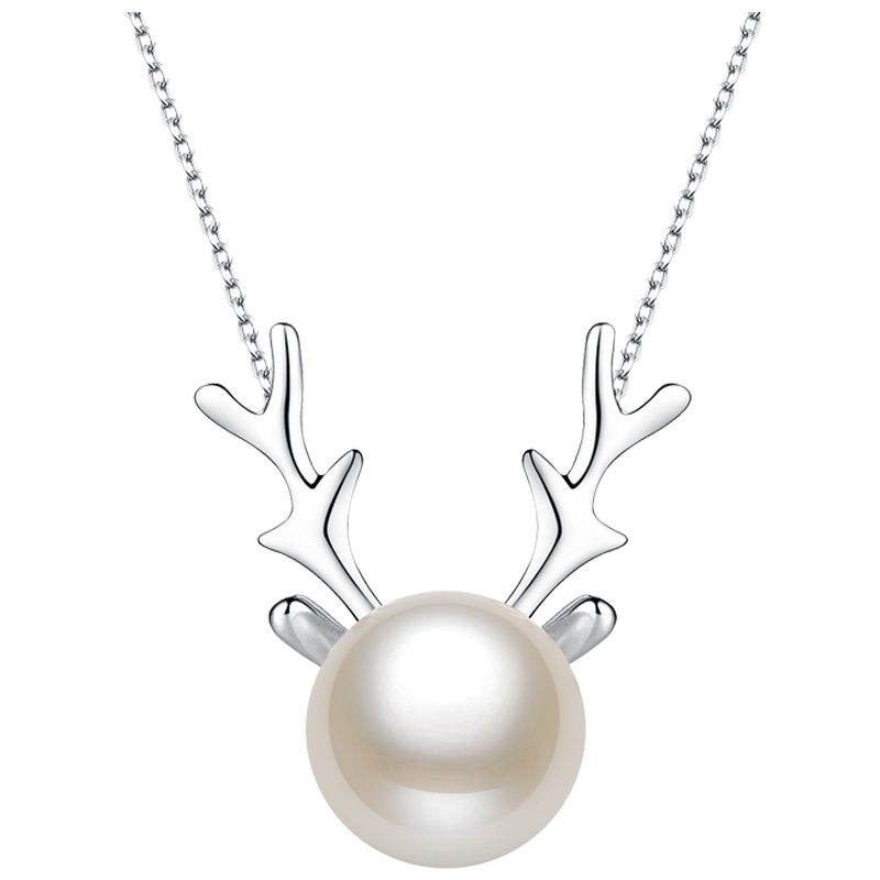 佰色传情BRIR淡水珍珠项链S925银小鹿一路有你