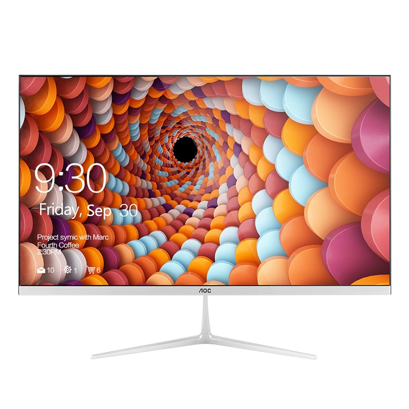 AOC AIO737 23.8英寸i5 十代超薄高清商务办公台式固态一体机电脑(i5 10400 8G 512G固态)