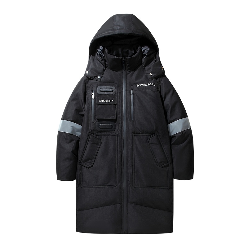 MGYR羽绒服男士中长款2021年新款冬季潮流加厚外套韩版休闲户外羽绒衣