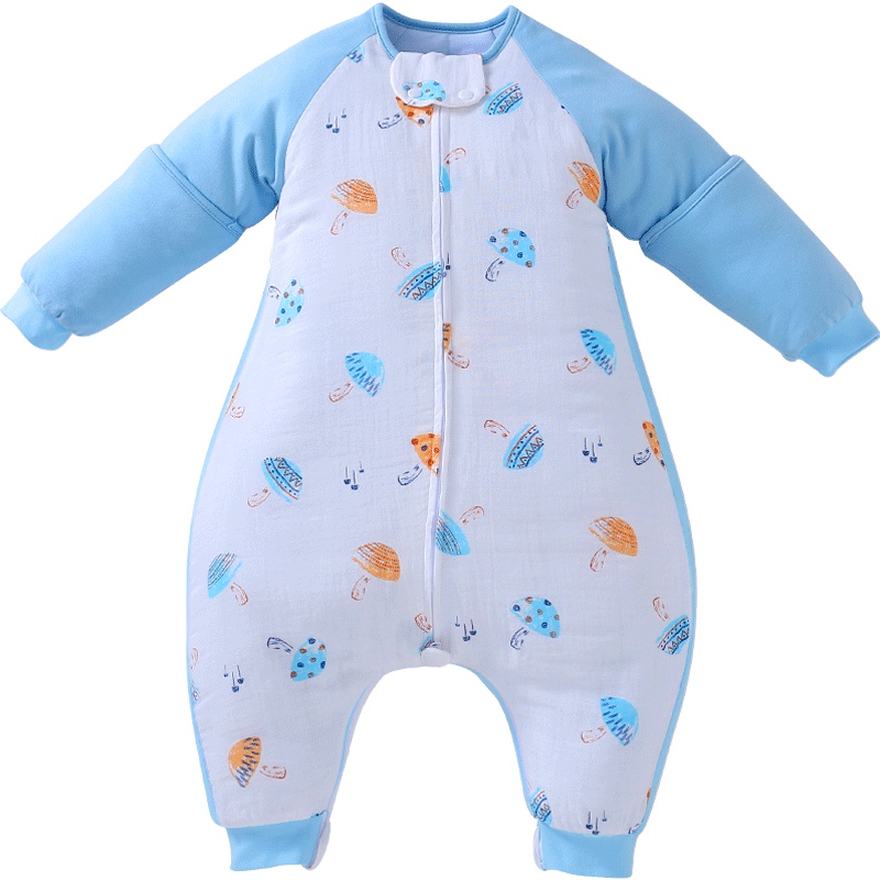 [苏宁自营]恒温幼儿童睡袋婴儿春秋薄款夏季宝宝分腿纱布睡袋防踢被四季通用