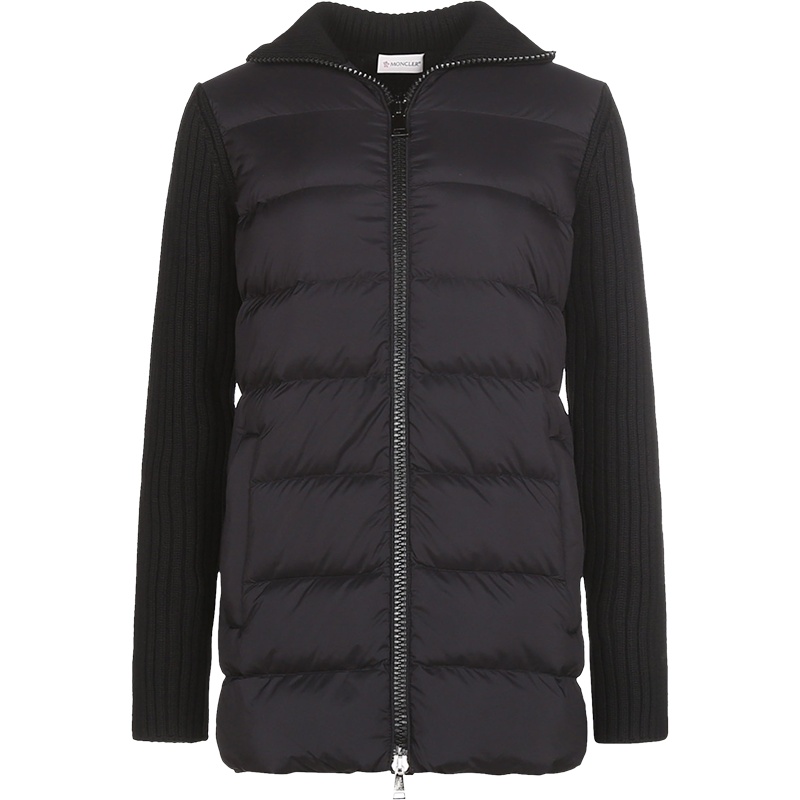 盟可睐 MONCLER 女士聚酰胺/羊毛鹅绒羽绒服针织外套9B00016 M1131
