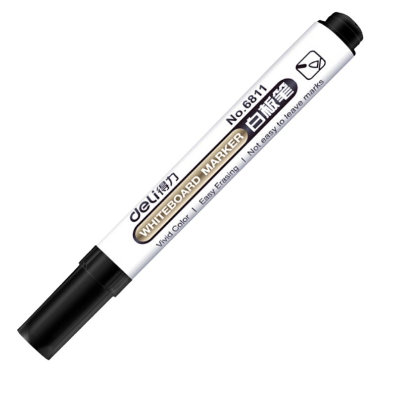 得力(deli) 办公会议 白板笔 可擦易擦 10支/盒6811