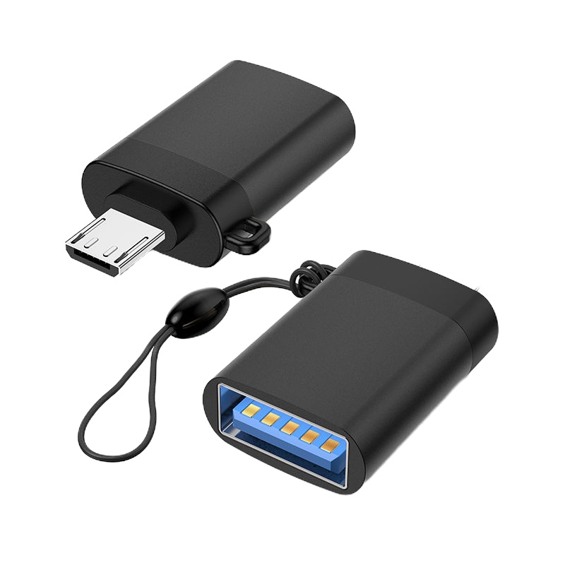 otg转接头安卓typec转usb数据线华为小米8vivop手机接u盘鼠标键盘 安卓[阶梯口] 黑色[usb2.0高速传