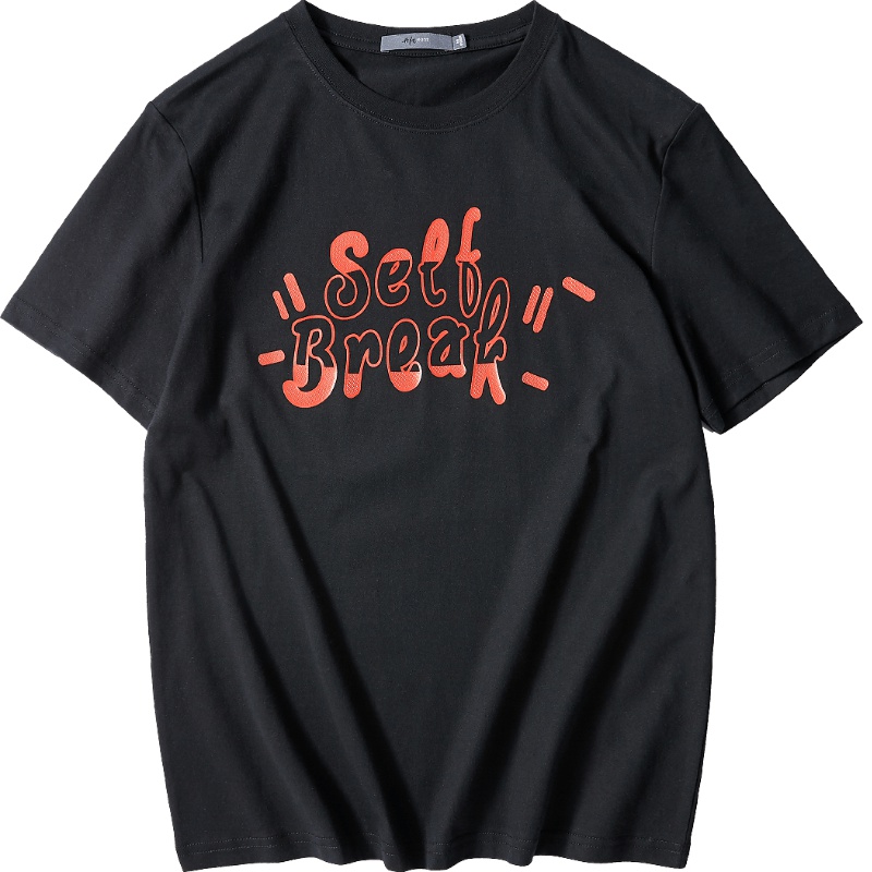 黑鲸【男女同款】字母印花短袖T恤2019夏季上衣CNTBJ29200A