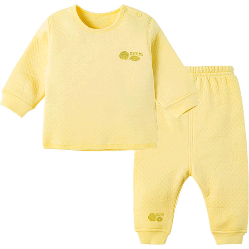 贝贝怡婴儿内衣套装加厚保暖秋衣秋裤儿童睡衣家居服BB8018