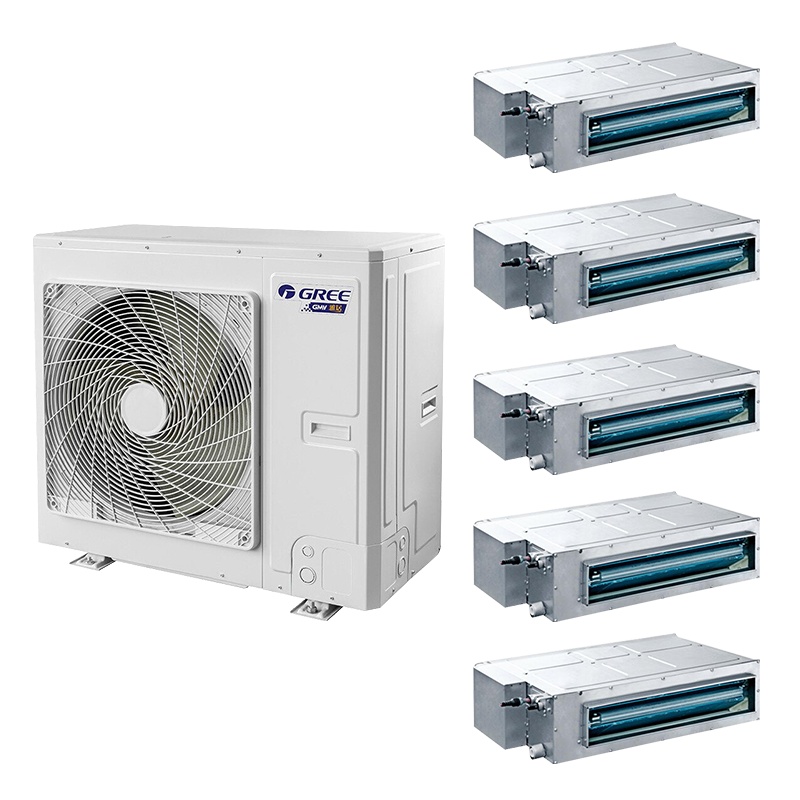 格力(GREE)中央空调 7匹一拖五套组 一级能效变频 多联风管嵌入式空调 雅居系列 GMV-H160WL/F