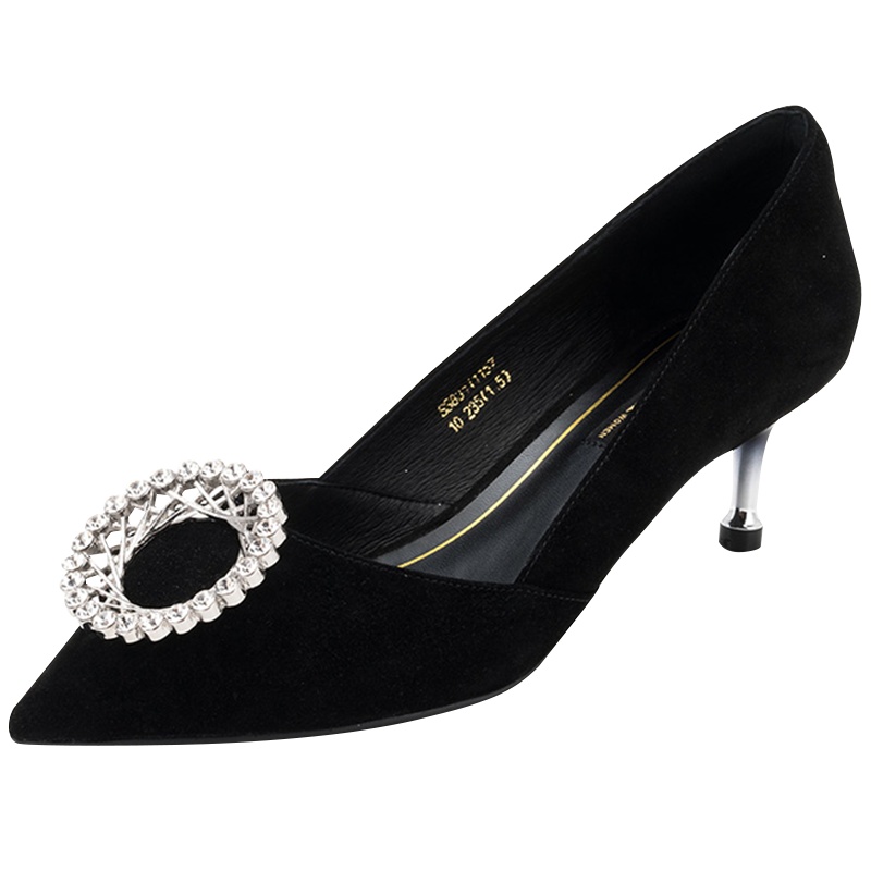 星期六(ST&SAT)年秋季新款金属圆扣中跟细跟时尚单鞋SS83111157