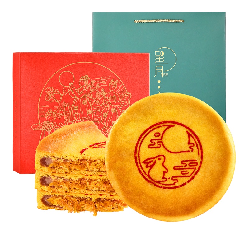 YOTIME悠享时中秋节大月饼礼盒装310g雪媚娘蛋超薯酥皮送礼品定制