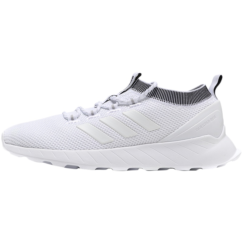 adidas阿迪达斯NEO男运动休闲鞋BB7186 BB71861号黑色+亮白+学院银灰