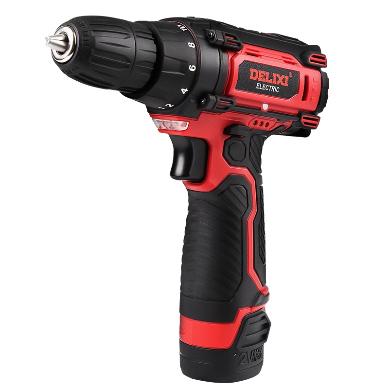 德力西锂电充电式家用多功能手电钻转冲击钻砖电动螺丝刀工具