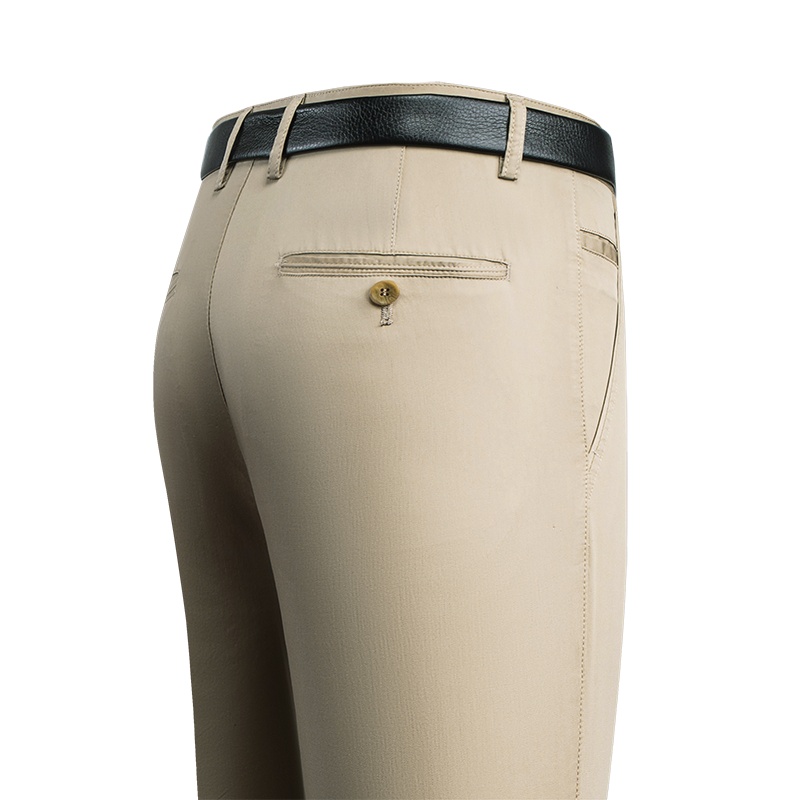 恒源祥休闲裤男夏季薄款棉质休闲裤直筒宽松大码中年男士长裤