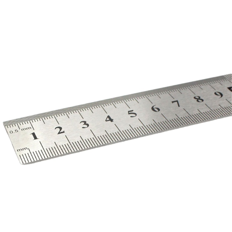 得力 SQ 不锈钢直尺钢尺加厚长钢板尺 30CM长直尺