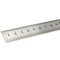 得力 SQ 不锈钢直尺钢尺加厚长钢板尺 30CM长直尺