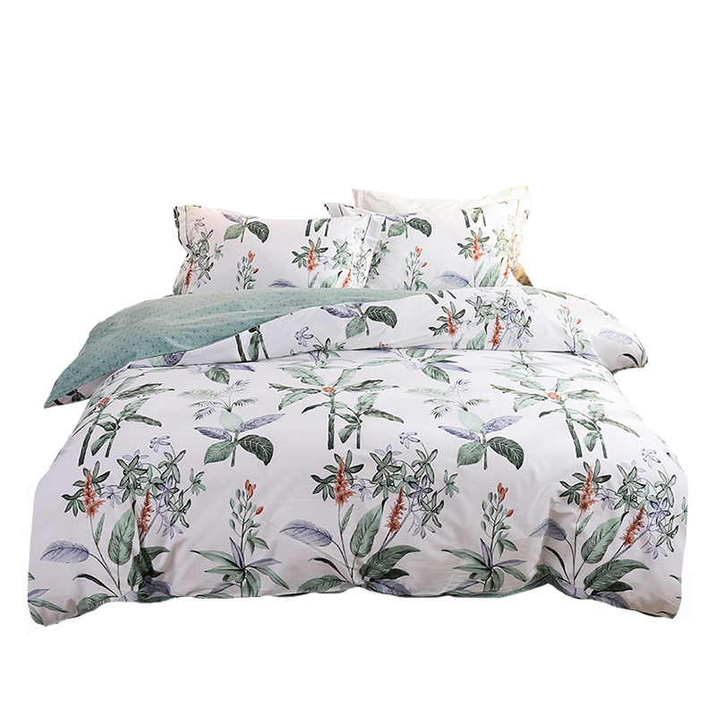 吉庭 40s全棉印花花卉系列四件套纯棉床单被套床上用品