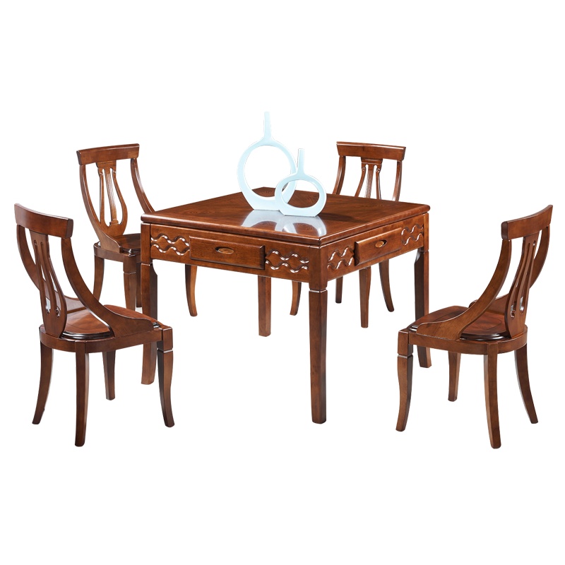 上岛(SHANGDAO)实木餐桌麻将机 多功能麻将机 家用型麻将机餐桌 一桌四椅