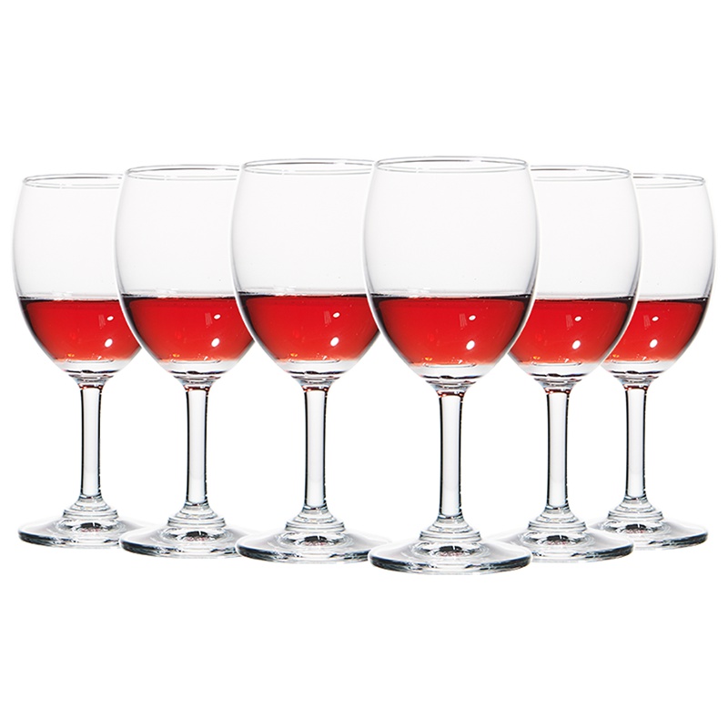 Ocean进口无铅玻璃酒杯葡萄酒杯家用红酒杯高脚杯230ML6只