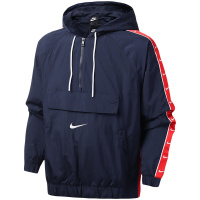 耐克男装卫衣大LOGO串标半拉链连帽衫休闲运动服 AT3916