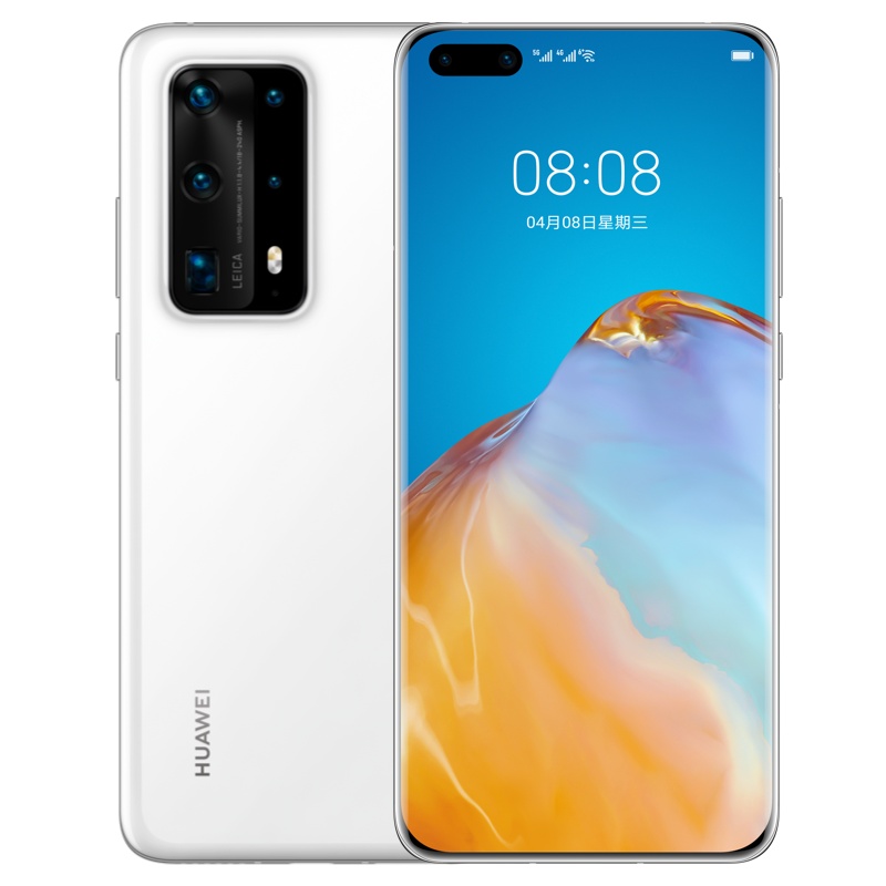 华为/HUAWEI P40 Pro+ 8GB+256GB 陶瓷白 麒麟990 5G SoC芯片超感知 徕卡五摄 四曲满溢屏 移动电信联通5G全网通手机