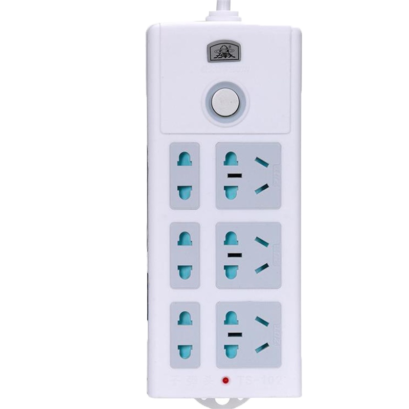联想(lenovo)商用台式机电源TS-102 电源插座 新国标 6个三孔 全长8米 总控开关