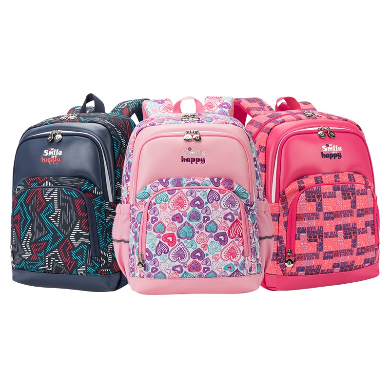 卡拉羊小学生书包印花男女儿童双肩包减负护脊双肩背包日韩潮