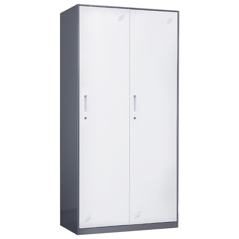 震海灰套白二门更衣柜储物柜鞋柜员工存包柜钢制办公柜类更衣柜衣柜 家用两门衣柜