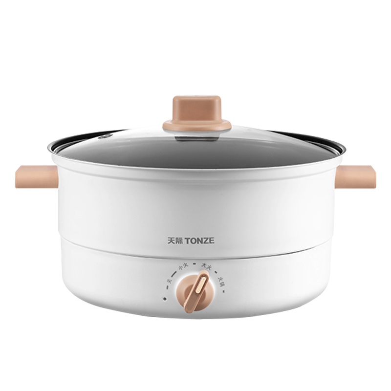 天际电热火锅家用插电多功能电煮锅电火火锅大容量炒菜电锅一体锅