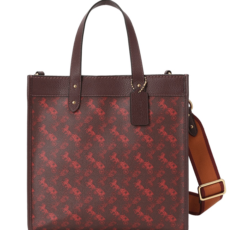 COACH TOTE 中性款印花手提单肩包
