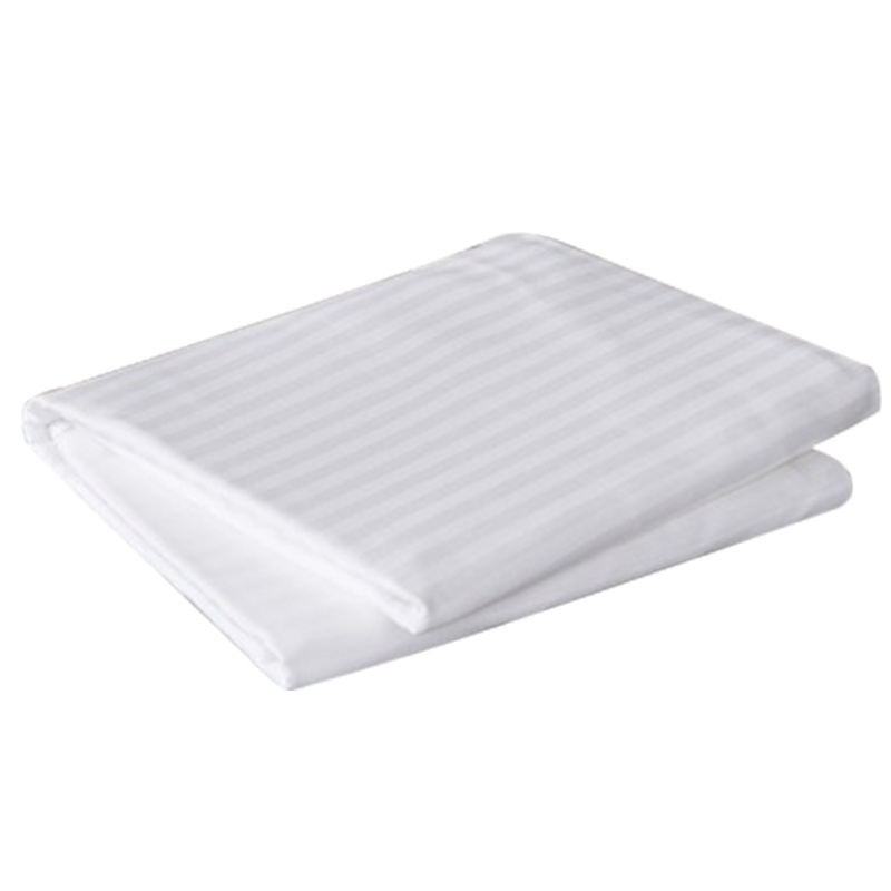 浅米黄缎条床单