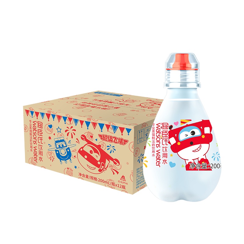屈臣氏(Watsons) 饮用水200mL*12—儿童款 整箱装