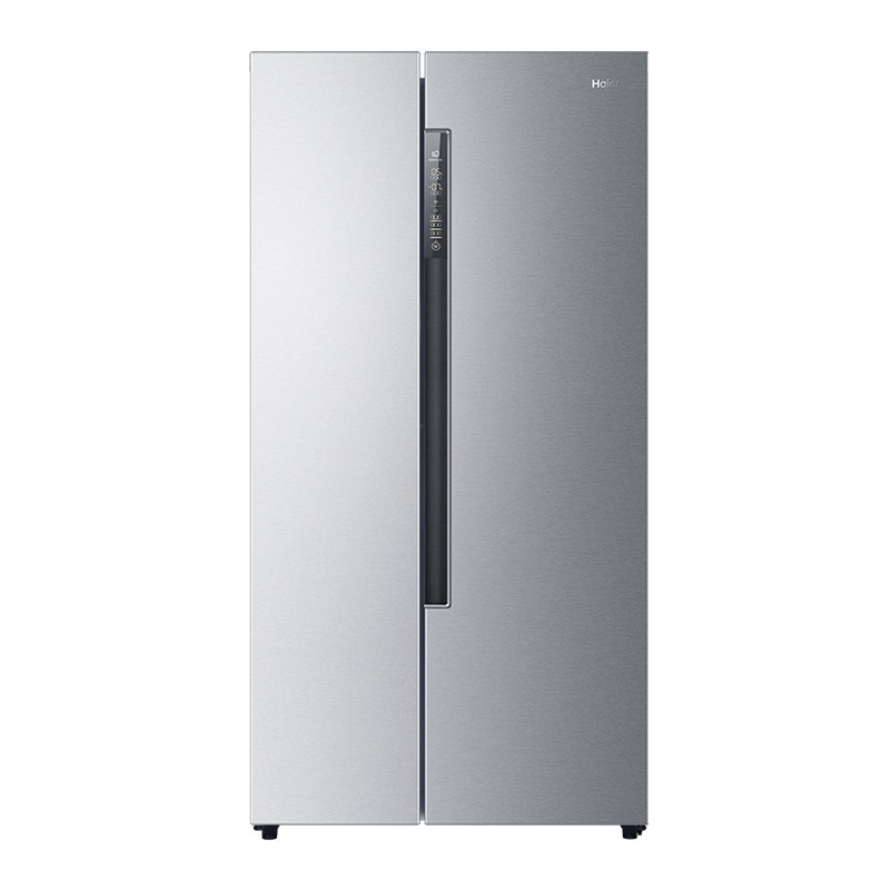 Haier海尔冰箱 对开门风冷无霜双变频净味超薄家用大容量节能静音银色对开门双门电冰箱