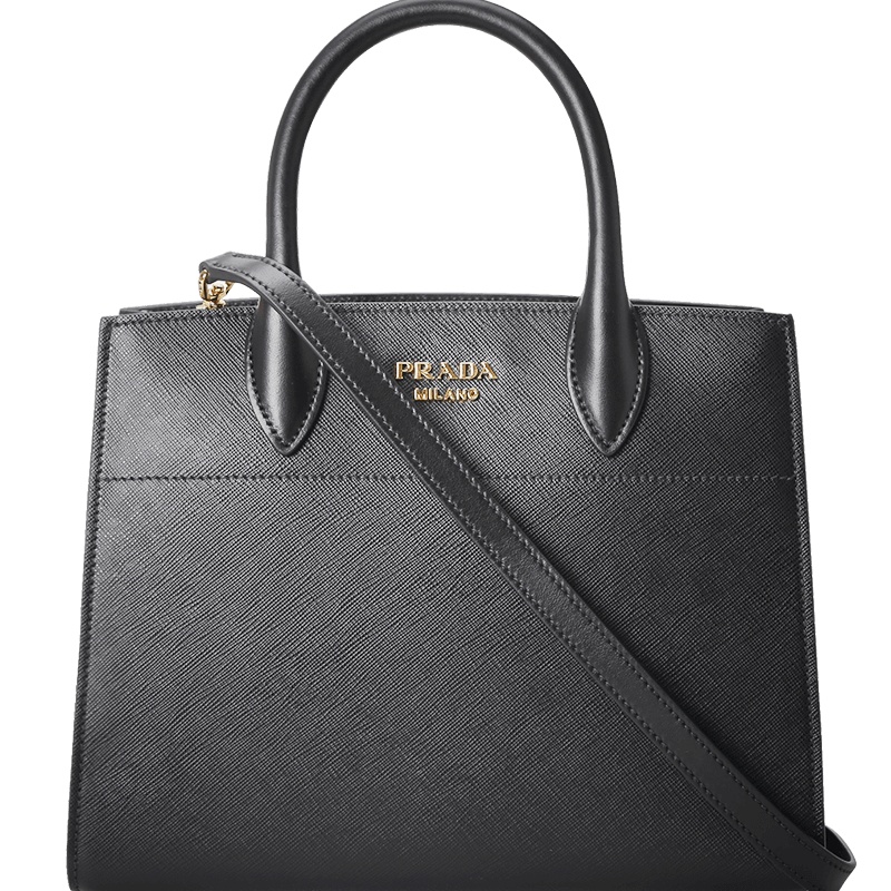 PRADA/普拉达 女士BIBLIOTEQUE风琴侧边中号手拎斜挎包 1BA050