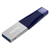 [免邮]闪迪(SanDisk)欣享 64GB苹果手机电脑两用U盘闪存盘USB3.0MFI认证 iPhone 优盘 蓝色