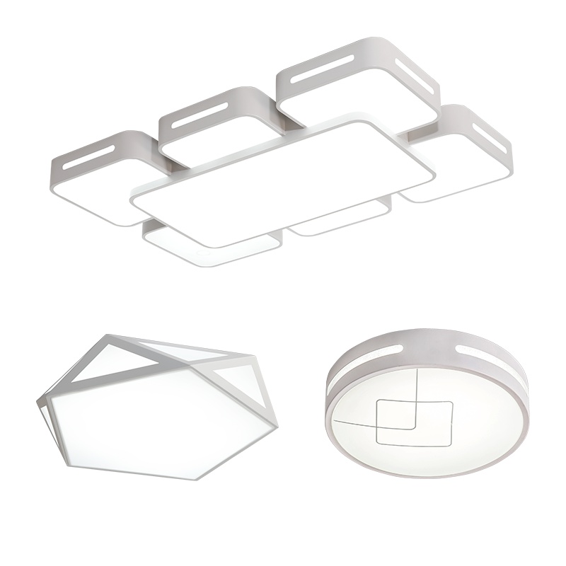 Grevol品拓PINTUOLED吸顶灯客厅灯长方形简约现代吸顶灯铁艺餐厅灯卧室灯饰书房大气灯具灯饰30M2