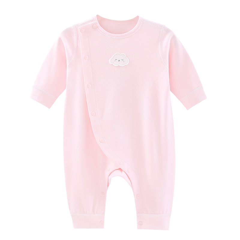 Aengbay 家居服连体衣婴儿衣服春秋宝宝侧开连体衣可爱超萌爬服哈衣