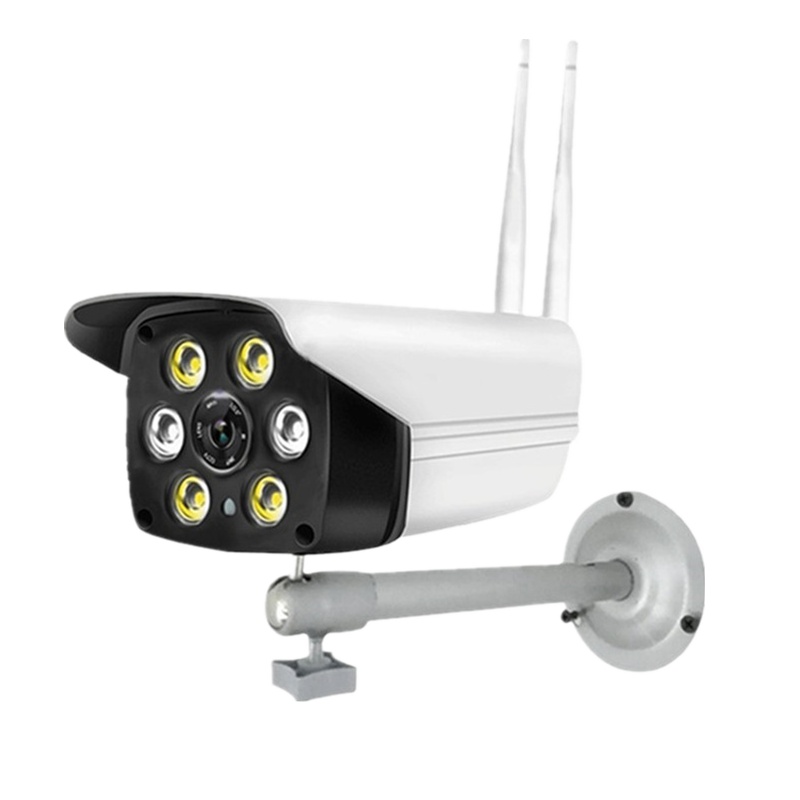 送128G内存卡 无线户外摄像头监控器 wifi网络高清夜视家用家庭可连手机远程室外套装 十灯固定支架