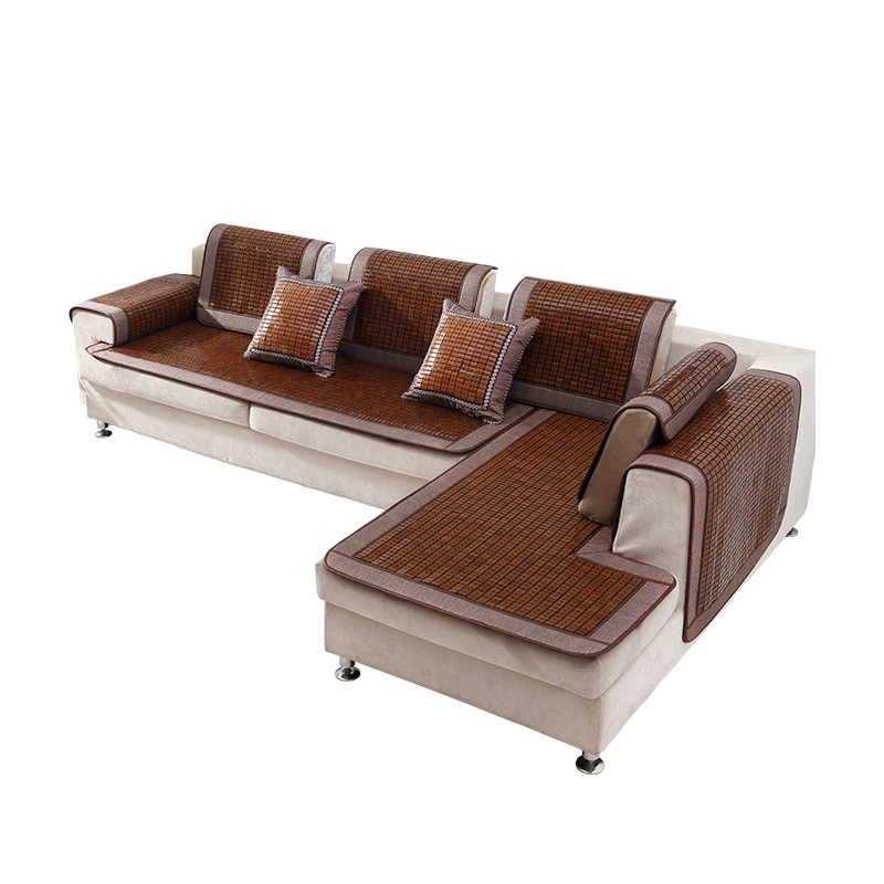 老席匠夏季沙发凉席垫麻将坐垫防滑罩套全包夏天款简约竹垫凉垫靠